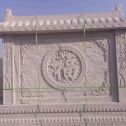 济南 芝麻白花岗岩屏风，照壁，影壁