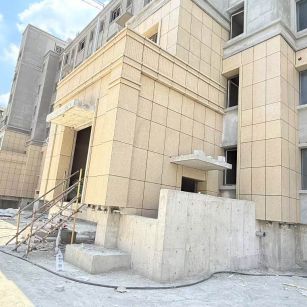 济南 黄金麻干挂，工地实拍