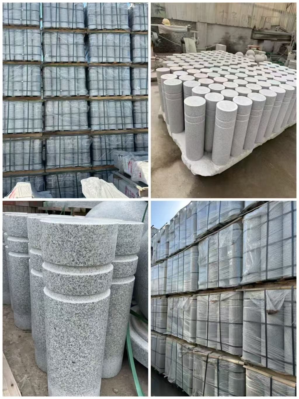 济南 芝麻白花岗岩挡车柱、隔离柱多少钱