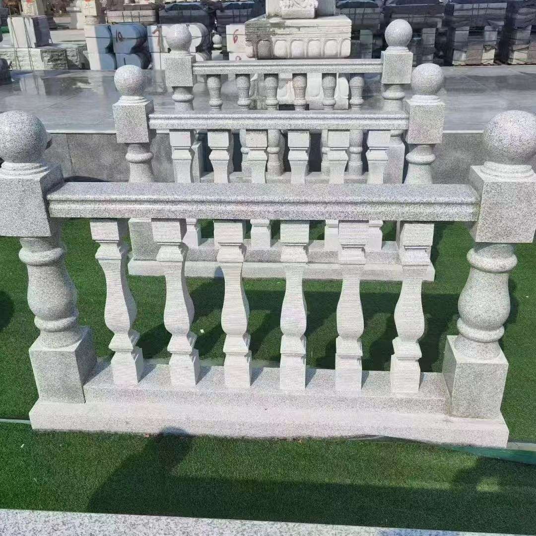 济南 别墅石材栏杆特写